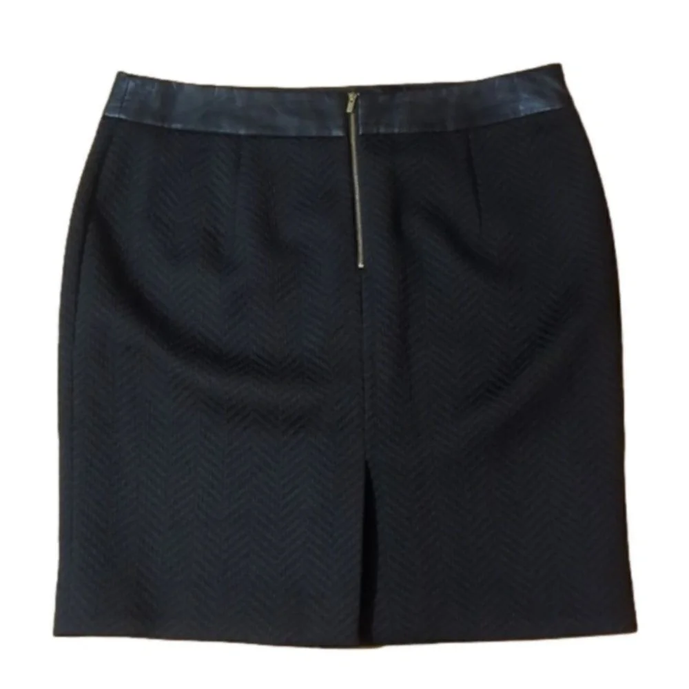 Banana Republic Black Chevron textured‎ Pencil dress skirt Size 16